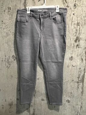 Old Navy Women's Gray Skinny Mid-Rise Jeans